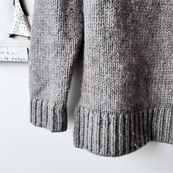 J. Jill Cabincore Gray Fair Isle Pullover Cozy Knit Sweater Size S - Picture 6 of 13